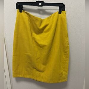 Maeve Yellow Corduroy Pencil Skirt